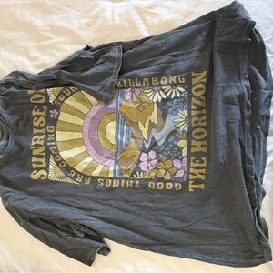 Billabong Charcoal and Mustard Tee